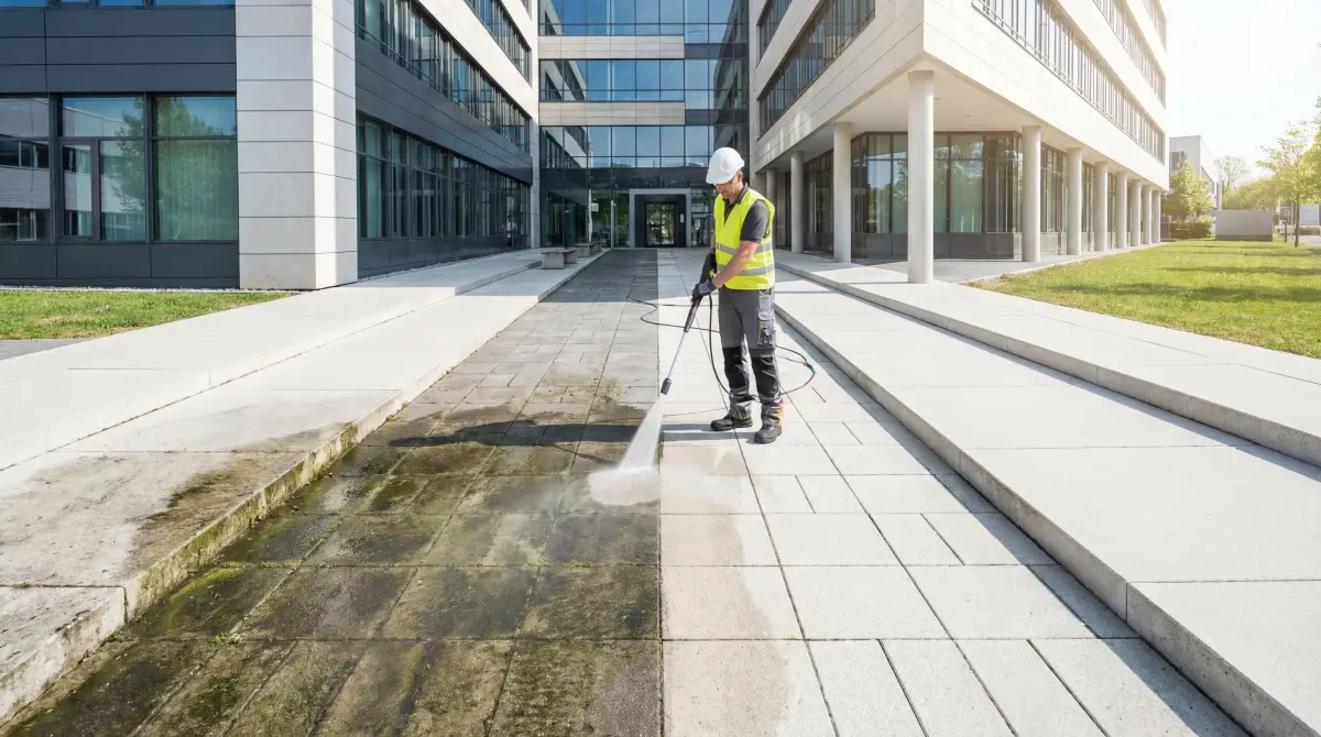 Prevent Slips & Falls: Pressure Wash Dirty Pavements & Walkways